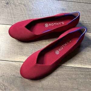 Rothy’s Red Round Toe Ballet Flat